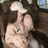 Зимняя утепленная модная толстовка, куртка, в корейском стиле, в стиле Шанель, свободный крой, оверсайз