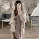 Осенний свитер, кардиган, комплект, дизайнерское платье, изысканный стиль, французский стиль, облегающий крой