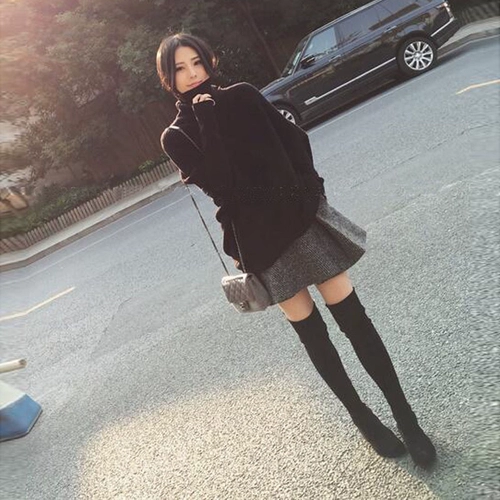 Зимний свитер, мини-юбка, комплект, платье, в западном стиле, городской стиль