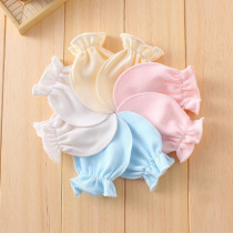 Baby gloves anti-scratch face thin summer 0-3-6 months early Baby Cotton Spring and Autumn anti-eating hand guards