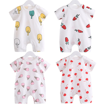 Baby one-piece clothes Summer thin short sleeves Newborn Clothes Baby Sleepwear Pure Cotton Khaclothes Early Child Summer Clothing