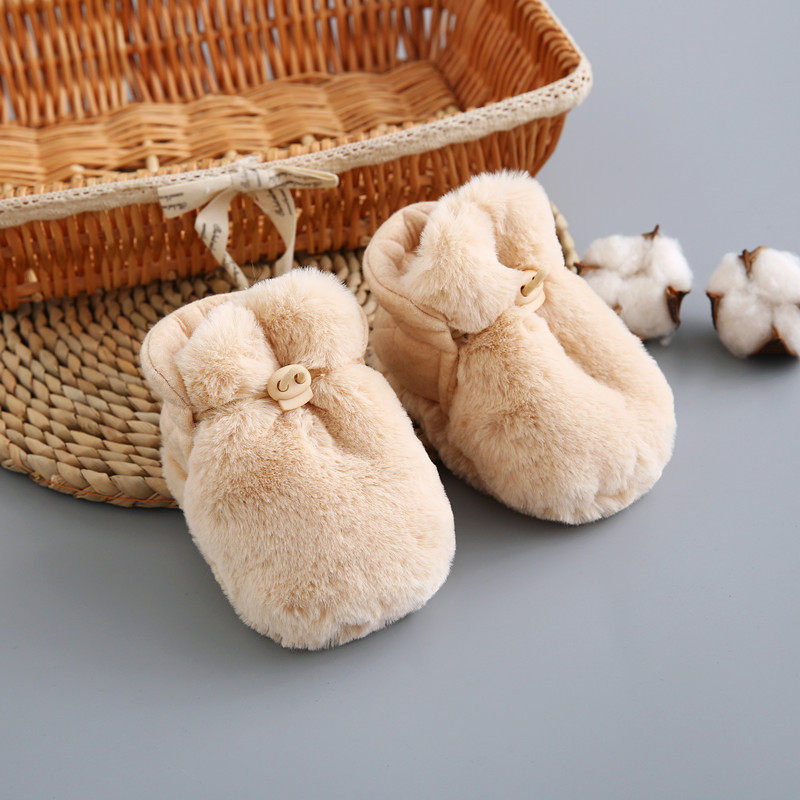 Newborn baby shoe cover autumn winter warm baby soft bottom shoes Children Sox cover with suede thick protective foot cover 0-6-12 months