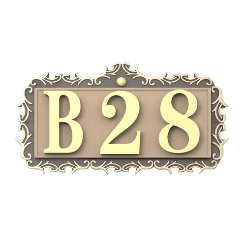 Античный дом в стиле европейского стиля индивидуальная цифровая компания Pure Copper Digital Company KTV Домохозяйство Вилла Металлическое Знак 3 Специальный Huihui