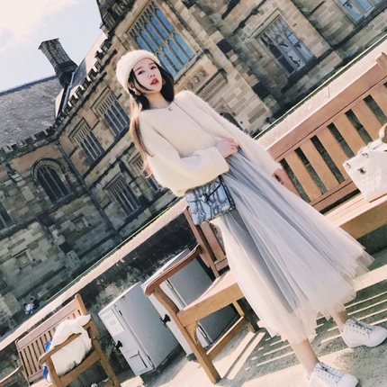 冬裙女神范冬装洋气两件套晚秋气质网红长裙俏