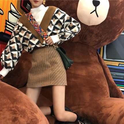 气质女神范显瘦冬装洋气两件套晚秋网红长裙俏