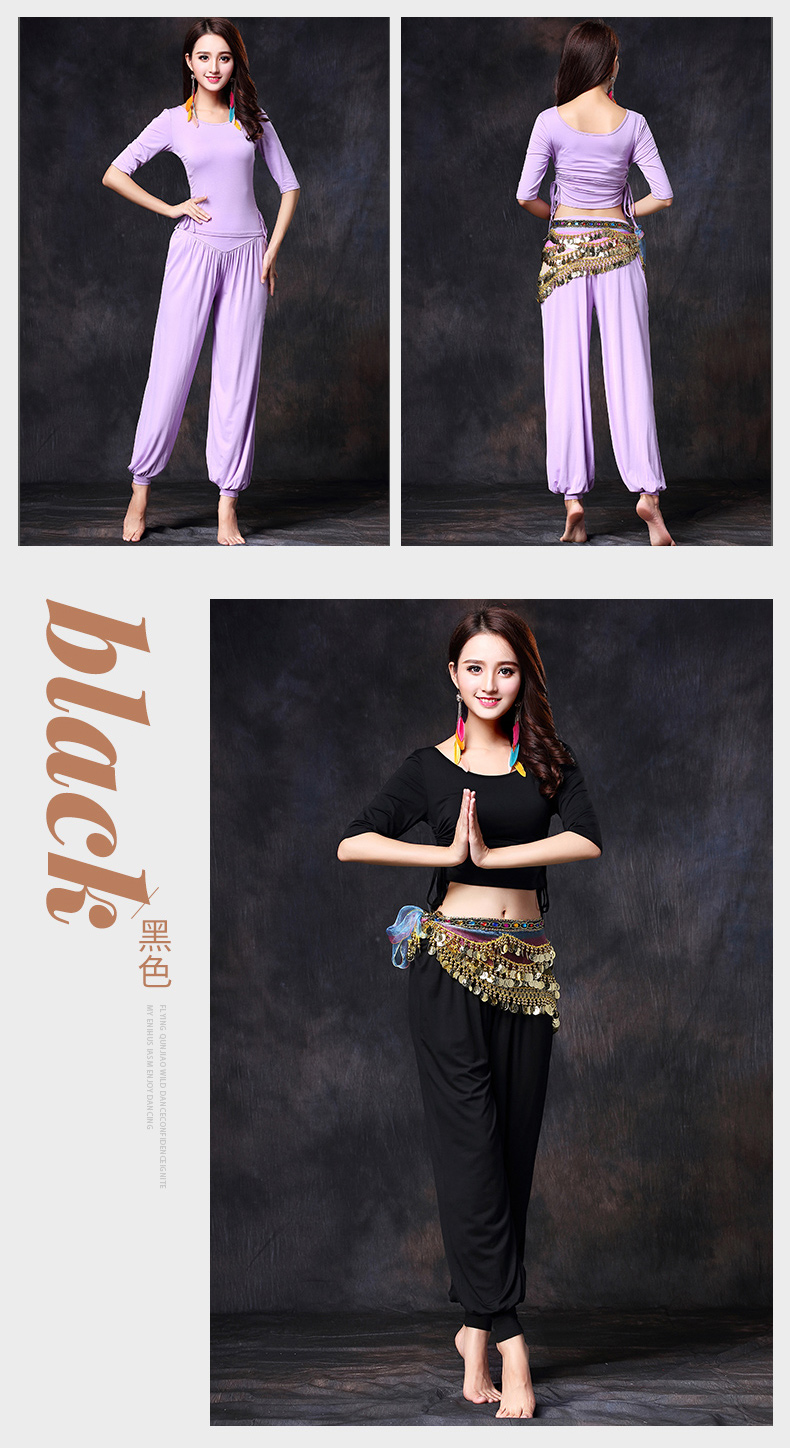 Quần áo tập nhảy múa bụng Fei Fan 2019 mới biểu diễn nữ yoga Ấn Độ phù hợp với điệu nhảy phương Đông xuân hè - Khiêu vũ / Thể dục nhịp điệu / Thể dục dụng cụ trang phục cổ động