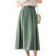 Mid-length A-line skirt women's summer 2022 new high-waisted thin all-match high-end pleated skirt small