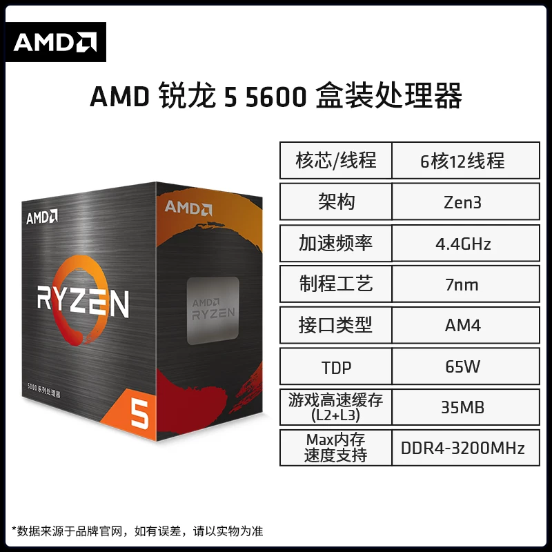 CPU-чип AMD Ryzen R5 5600/5600X 5600GT R7 5700X/5700G R5 5500X3D