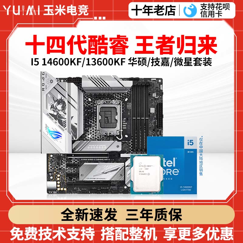 Intel i5 14600KF/13600K 分散チップ MSI Z790/ASUS B760M Tianxuan マザーボード CPU セット