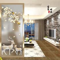 Modern tempered dimming glass screen simple tempered glass partition sink sink light luxury living room office wall