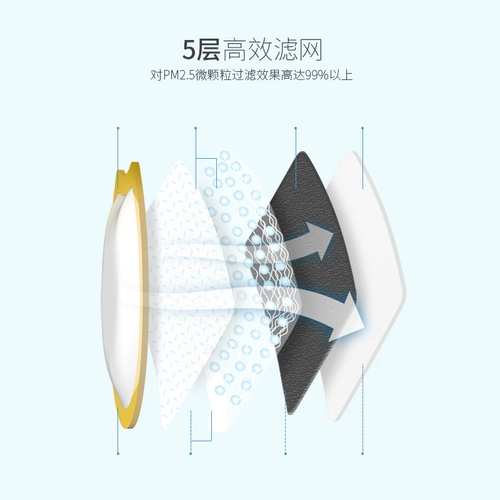 Jiawei детская умная интеллектуальная электрическая маска против -pm2.5 анти -хейзе фрардегидная пыль зарядка ветер