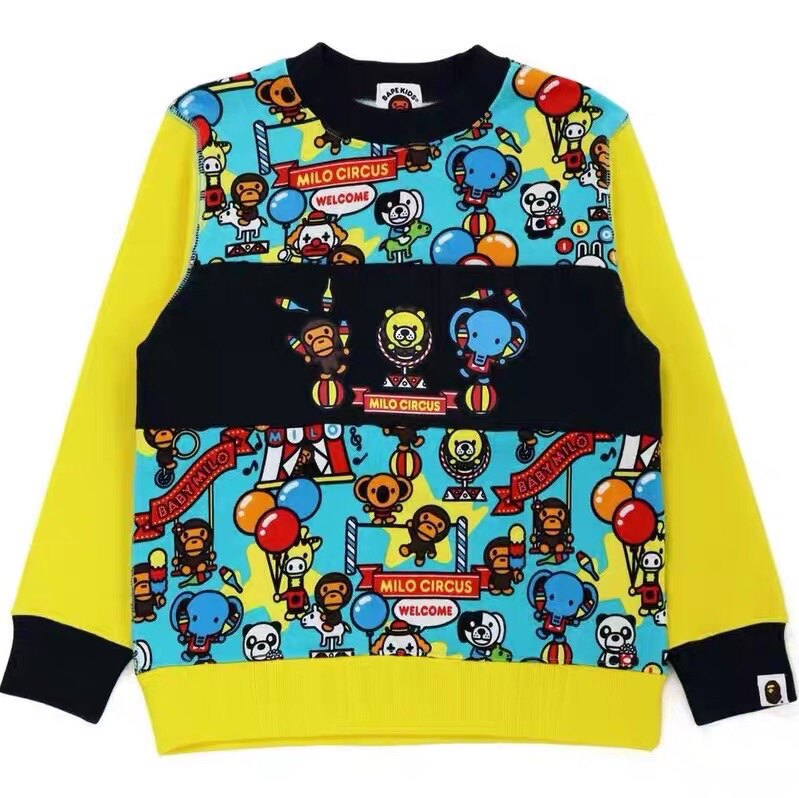 Snow - national spot sauce bape children's clothing circus sleeve with jacket full of jacket