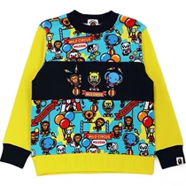 (special price domestic spot) Snow national sauce bape childrens clothing circus cover with velvet full print sweatshirt