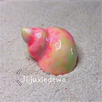 Resident crab replacement shell DIY color ink pattern handmade custom shell natural sea screw shell processing decoration