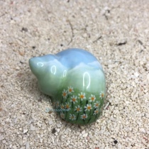 Resident Crab replacement shell hand-made hand-drawn daisies bright surface sea screw shell strawberry purple wrist replacement shell