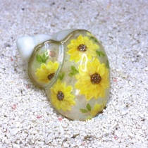 Handmade yellow sunflower decoration gift for sojourn crab replacement shell