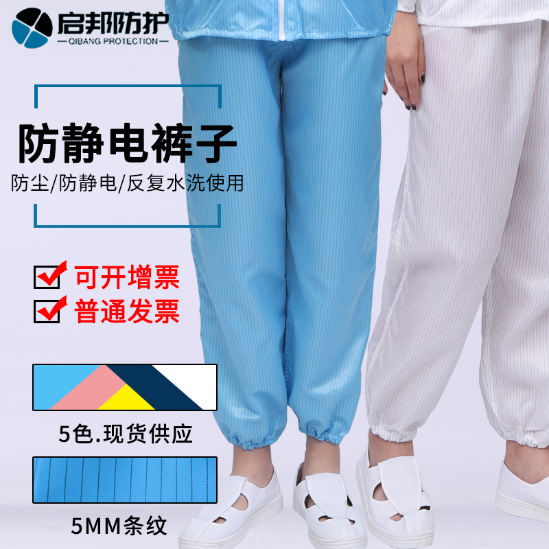 Electrostatic clothing Work clothes Dust-free clothing suit split blue spray paint dust-proof clean hooded top men's and women's white pants