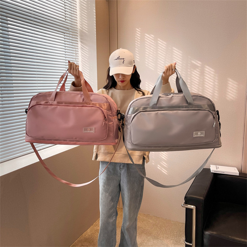 Short trip Inclined Satchel Travel Bag out of the house Portable Sleeve Pull Rod Luggage Clothing Bag Large Capacity Pregnant Woman Hospitalized Woman Bag-Taobao