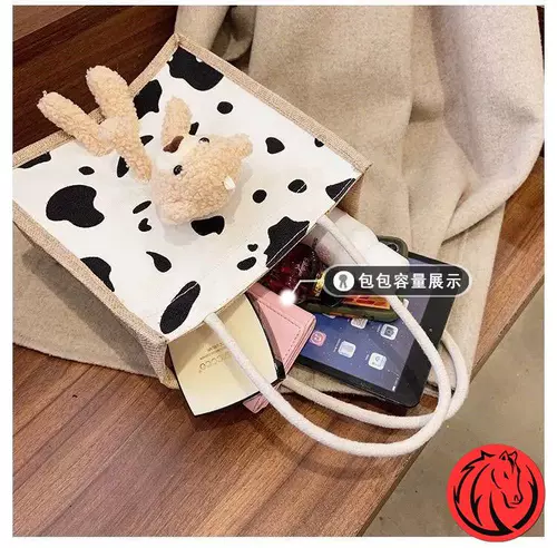 Модная портативная переносная маленькая льняная сумка для выхода на улицу, популярно в интернете