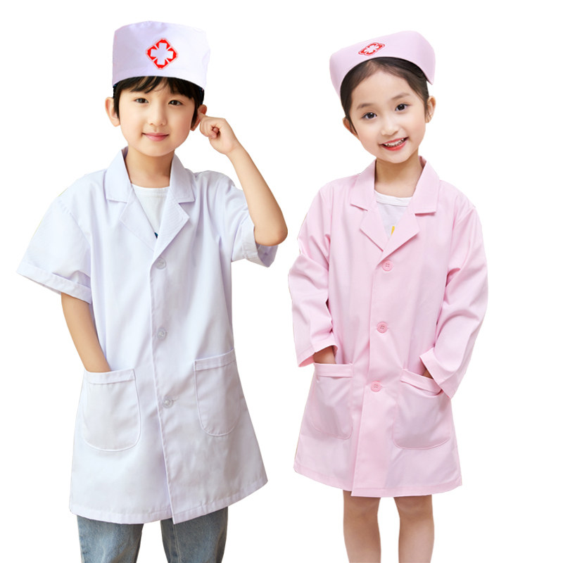Children's doctor nurse clothing kindergarten scientific experiment oral dentistry white coat small dentist play clothing