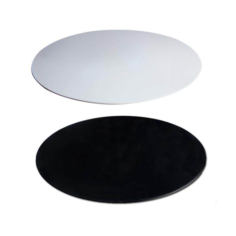 Black white round mirror acrylic plate Panels Light Board Photographic Board Inverted Shadow Board Customized Fish Tank Background Board