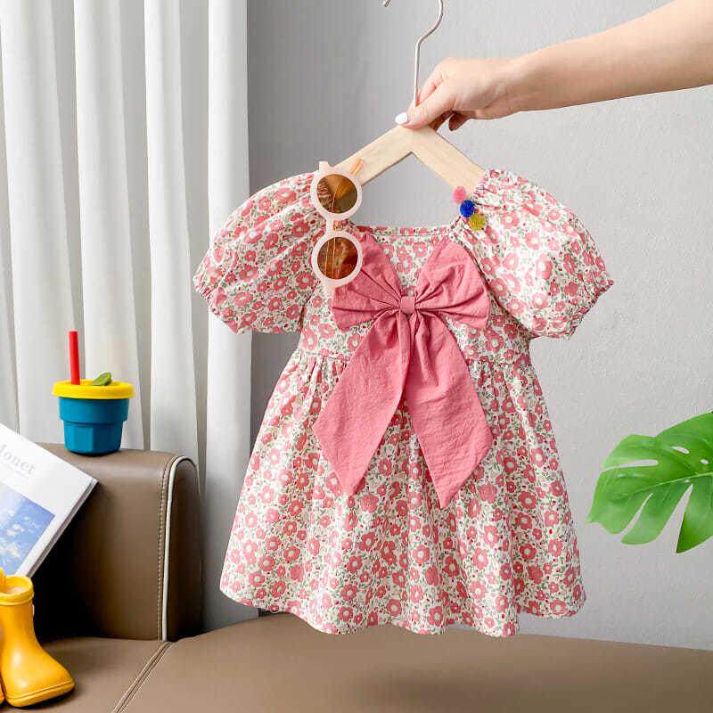 Girl Ocean Dress Summer 2021 New Kid Child Polo Pie Dresses Dresses Baby Girl Summer Dress Baby Cotton Fabric Skirt