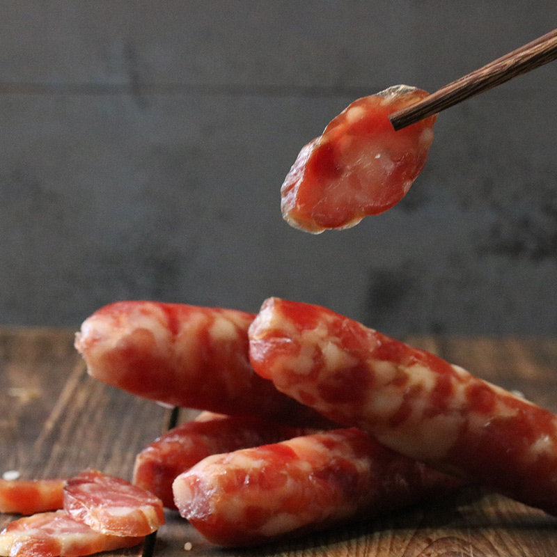 220g wide-flavored sausage Homemade wide-style sausage Authentic sweet and salty air-dried sausage sweet sausage farm-made bacon