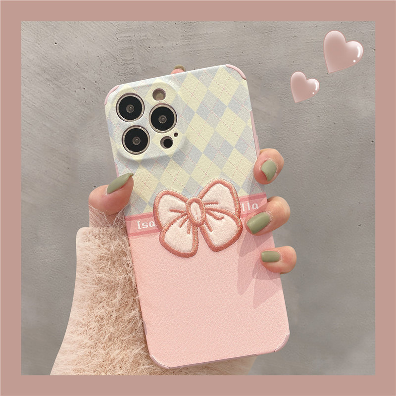 Apply Apple 13 phone protective shell iphone12promax embroidered butterfly knot 7plus net red new 8plus women's all-bag 11 small crowdsourced wind xsma