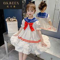 Girls dress summer dress 2022 new foreign style little girl skirt children princess dress