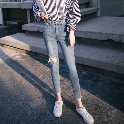 Джинсы, приталенные штаны, 2024 года, высокая талия, в обтяжку