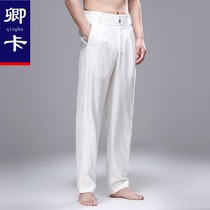 Flax pants mens spring and summer trousers Chinese style mens sports casual pants loose Harlan cotton linen straight pants men