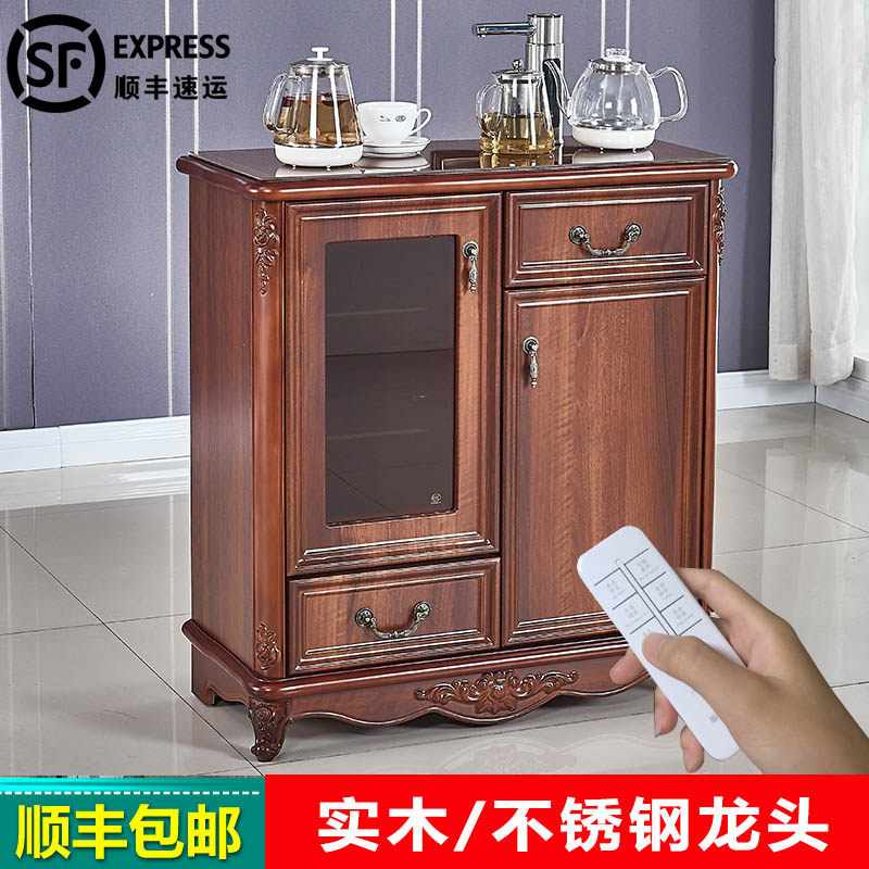 Dilang smart drinking water cabinet Wanbao water dispenser under the bucket household European-style solid wood tea bar machine Chinese-style wood