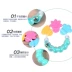 拉 哆 Rakes Teether Baby Silicone An toàn Molar Rod Baby Răng Massage Răng rắn Teether Music Teether - Gutta-percha / Toothbrsuh / Kem đánh răng