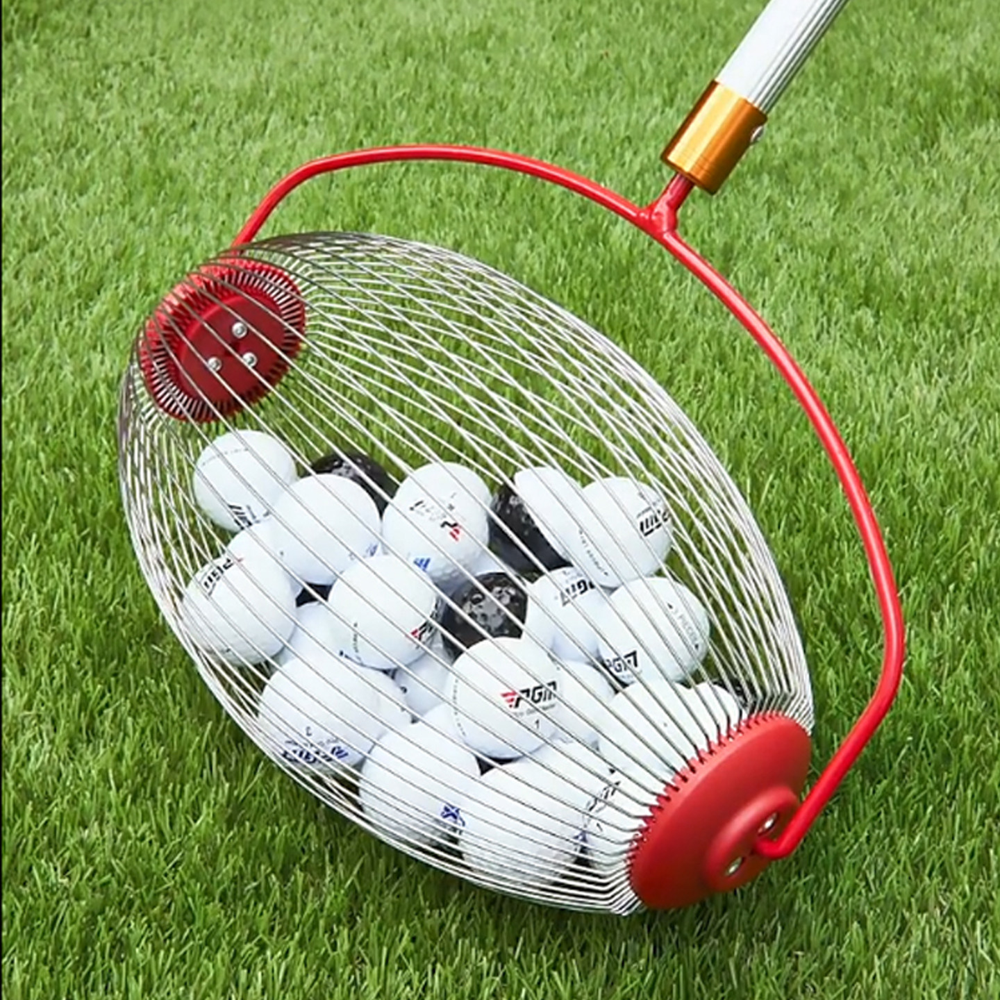 ゴルフボール回収器、屋内/屋外用芝生ゴルフボール回収器、伸縮式ボール回収チューブ、練習用具。