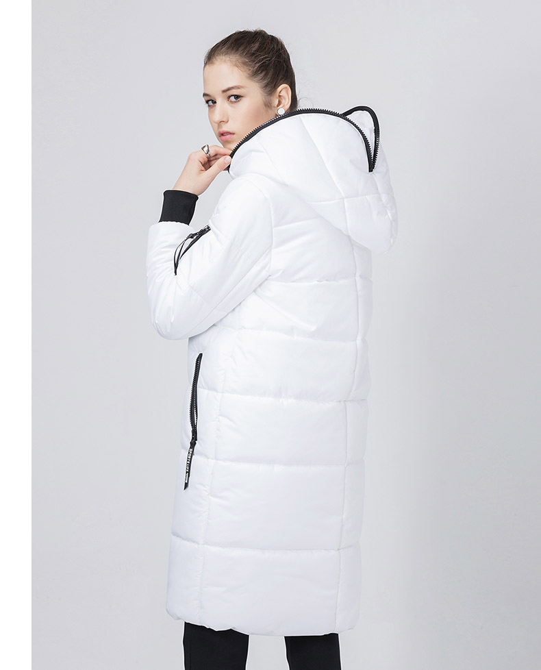 Trang phục thể thao cotton nữ đặc biệt 2018 mùa đông mới siêu dài áo cotton trùm đầu dày áo ấm áo phao nữ dài
