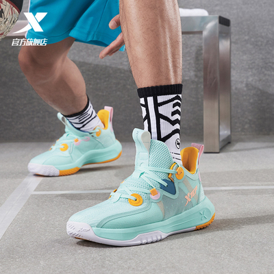 特步男鞋篮球鞋男低帮灵刃