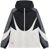 Xtep double-layer windbreaker for men and women new winter windproof jacket contrasting color couple jacket 976127150421