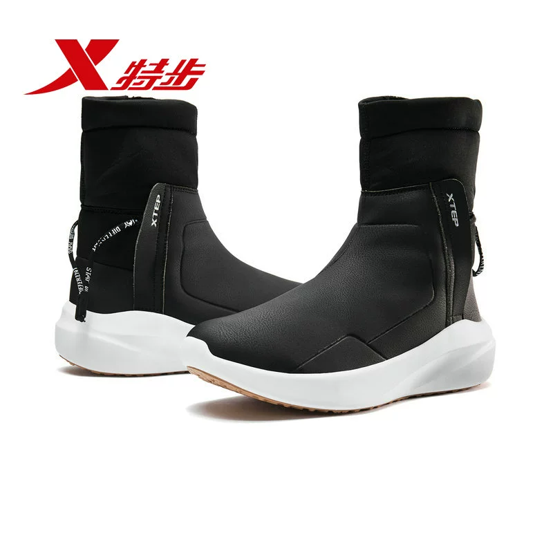 Giày thể thao Xtep của phụ nữ giày thể thao 2020 mùa đông mới dày chống trượt phụ nữ cộng với nhung ấm áp giày cao gót phụ nữ - Kính khung