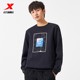 Xtep pullover sweatshirt ກິລາຜູ້ຊາຍບາດເຈັບແລະຄໍຮອບ pullover starry ພິມແຂນຍາວ 978329920357