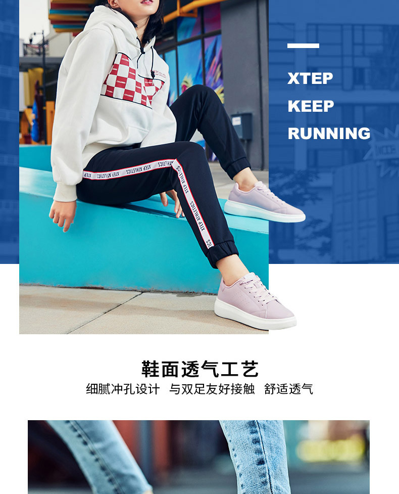 Giày nữ chính thức của Xtep Giày thường giày nữ mùa xuân 2019 Giày thể thao mới, giày thoáng khí nhẹ giày thể thao nam sneaker