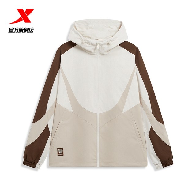 Xtep double layer windbreaker ສໍາ​ລັບ​ຜູ້​ຊາຍ​ແລະ​ຜູ້​ຍິງ 2024 ພາກ​ຮຽນ spring ເສື້ອ​ກັນ​ຫນາວ windproof ໃຫມ່​ສີ​ທາງ​ກົງ​ກັນ​ຂ້າມ jacket couple 976127150421