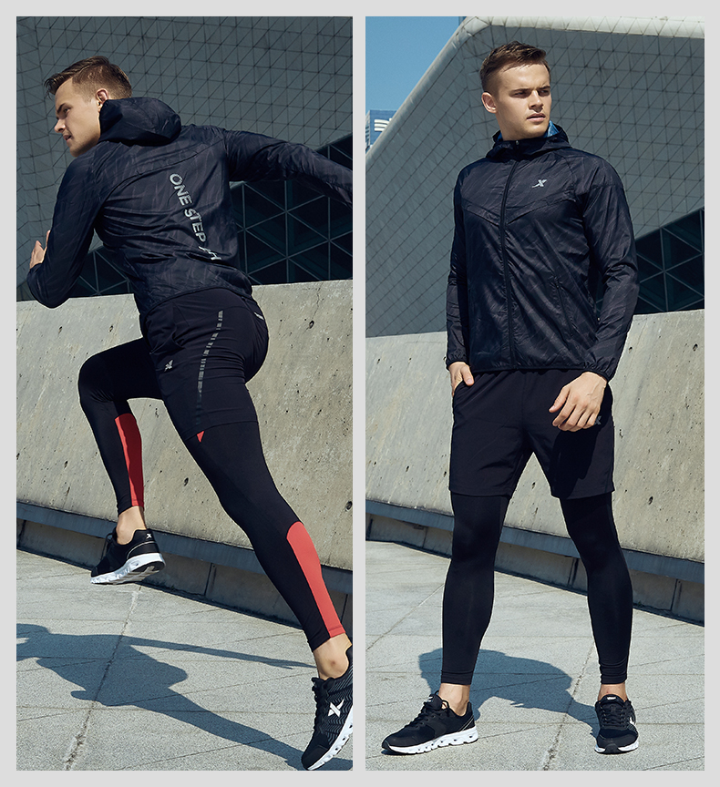 Xtep áo khoác thể thao nam quần áo chống nắng mỏng áo gió mùa hè ánh sáng và thoải mái windproof ngoài trời chạy đào tạo tập thể dục áo the north face 2 lớp