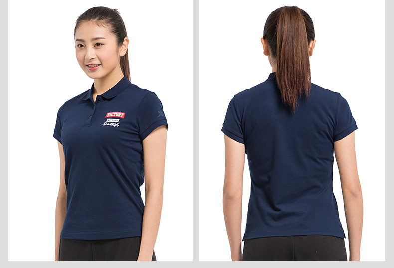 Áo thun thể thao nữ Xtep 2017 xuân hè mới Áo sơ mi POLO thoải mái thoáng khí chạy tay ngắn 983228020988 áo polo kẻ ngang