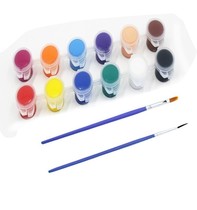 new DIY Water Color Paints With Pink Paint Brushes Set