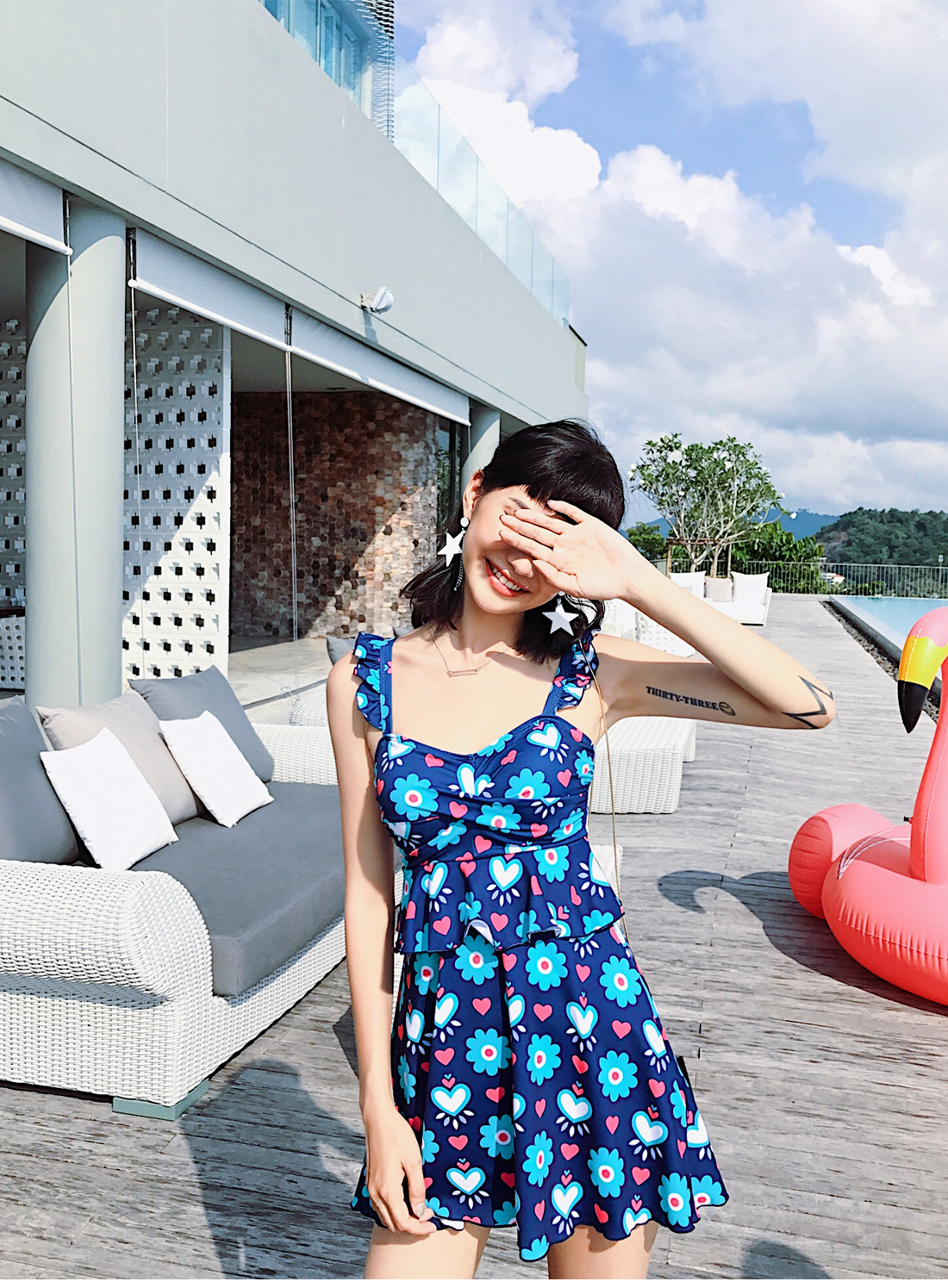Ngoài ra Meishan tắm nước nóng mùa xuân phù hợp với phụ nữ bảo thủ che bụng thon gọn ngực nhỏ tập hợp áo tắm nóng bỏng Hàn Quốc gợi cảm - Bộ đồ bơi One Piece bán áo bơi liền thân