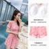 Phụ nữ áo tắm bảo thủ Váy liền thân bụng thon gọn ngực nhỏ tụ tập áo tắm nhỏ màu đỏ tươi của võ sĩ - Bộ đồ bơi One Piece