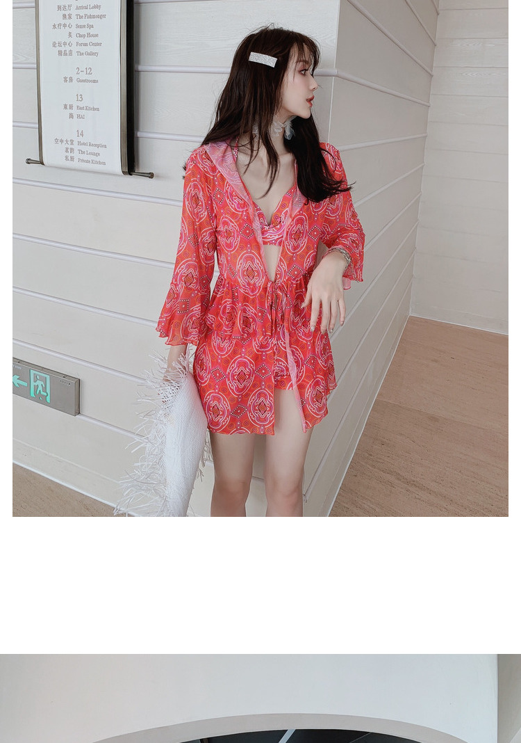 Bộ đồ bơi bikini nữ gợi cảm 2019 mới ba điểm Hàn Quốc che bụng áo tắm mỏng bên bờ biển - Bộ đồ bơi hai mảnh 	đồ bơi 2 mảnh short