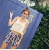 Bộ đồ bơi nữ hai mảnh bảo thủ của Hàn Quốc che bụng thon váy nhỏ ngực tập hợp cả đồ bơi Meishan - Bộ đồ bơi hai mảnh bikini 2 mảnh nữ Bộ đồ bơi hai mảnh