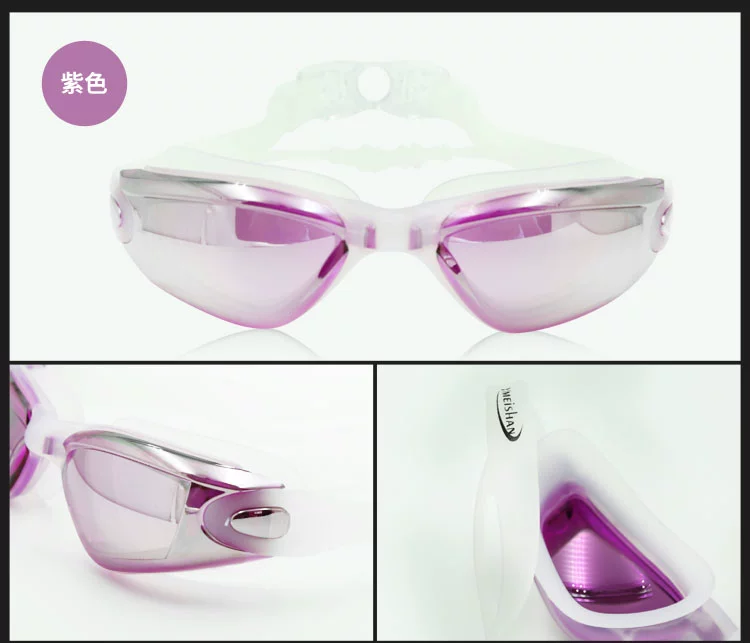 Kính HD với nút tai unisex chống sương mù không thấm nước có thể điều chỉnh thoải mái lặn thiết bị bơi kỳ nghỉ bên bờ biển - Goggles kính bơi seals