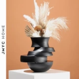 Современная минималистичная белая многоуровневая креативная ваза для гостиной, прихожей, ТВ-шкафа, украшения дома, настольная, художественная, цветочный сосуд